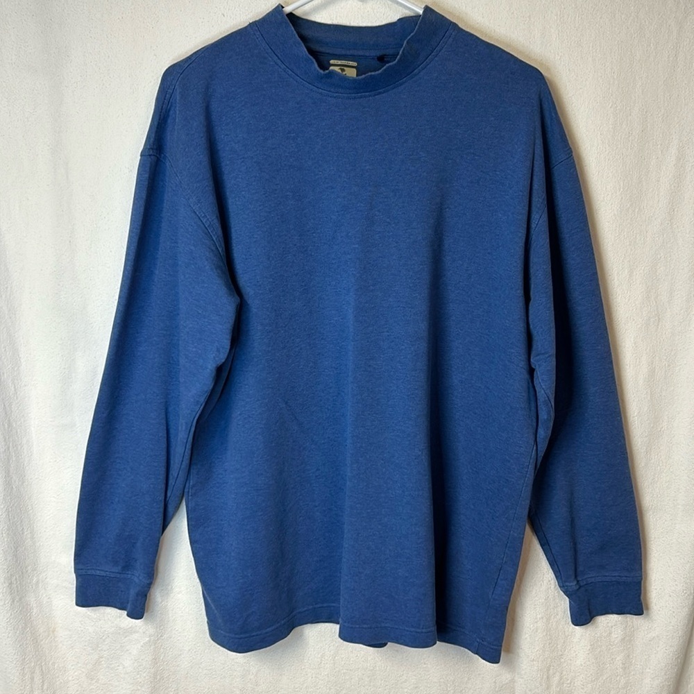 Lone Cypress Men’s Mock Turtleneck Shirt Size M Blue Long Sleeve Cotton/Poly